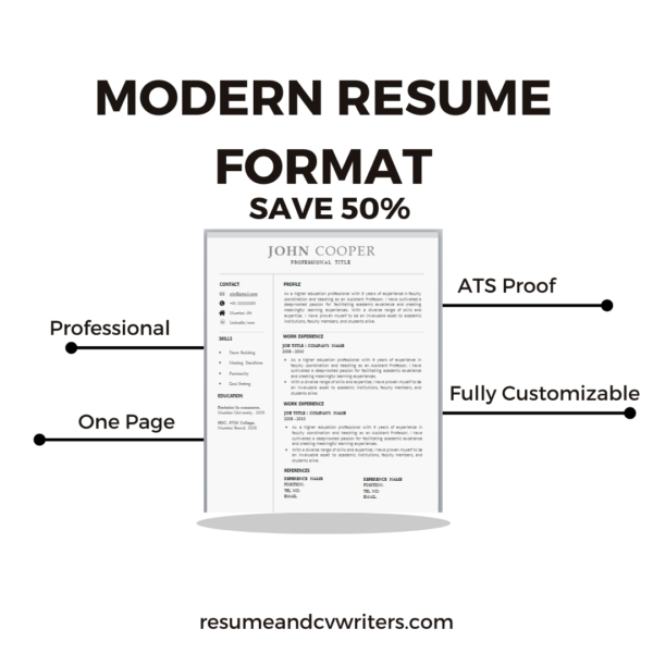 modern resume format